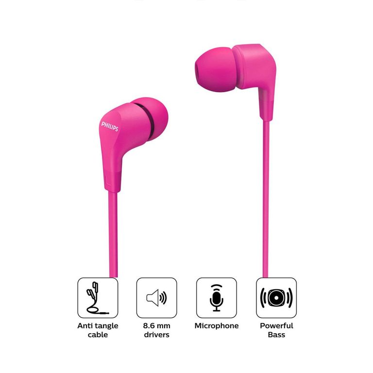AUDIFONO CMICROFONO IN-EAR PINK TAE1105PK