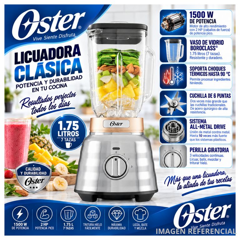 Licuadora Osterizer BLSTPBRG Plateado