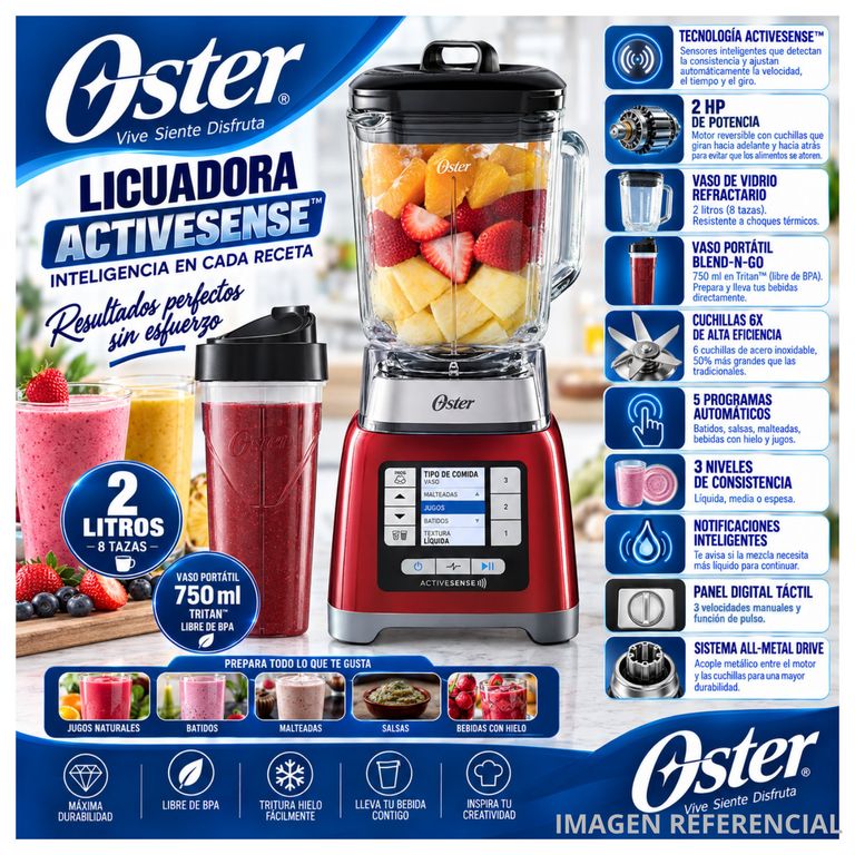 Licuadora ActiveSense BLSTTDGRBG con vaso Blend N Go
