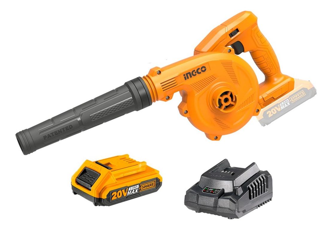 Sopladora Aspiradora INGCO 20V Batería 2.0Ah y Cargador