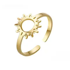 GENERICO - Anillo Mujer Sunshine Acero Inoxidable