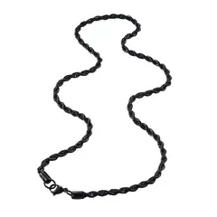 GENERICO - Collar Negro de Acero Inoxidable