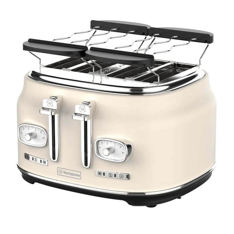 Tostadora 4 panes Retro WH crema