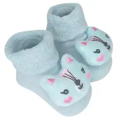 BABY MERINOS - Medias Sonajeras - Turquesa - Gatita