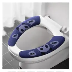 GENERICO - Protector de inodoro Funda de baño con diseño Set x4 pares azul