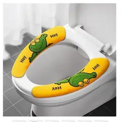 GENERICO - Protector de inodoro Funda de baño con diseño Set x4 pares amarillo