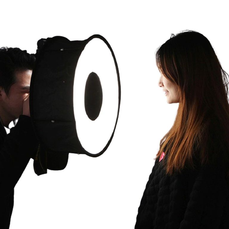 Anillo Softbox de Flash Difusor Plegable 45cm p cámaras PU5145