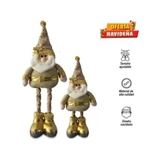 GENERICO - Muñeco Patilarga Santa Claus Papa Noel Navidad 63 CM
