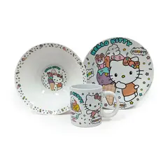 SCOOL - Set ceramica x3 piezas bowlplatotaza-kitty