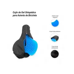 GENERICO - Cojín de Gel Ortopédico para Asiento de Bicicleta