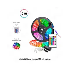 GENERICO - Cinta Led Sasaru Rgb 5M Con Control Remoto