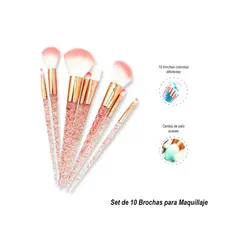 SASARU - Set de 10 Brochas para Maquillaje