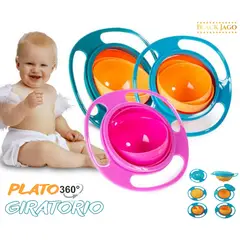GENERICO - Plato giratorio Antiderrames para niños y bebes