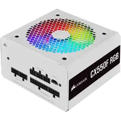 CORSAIR - Fuente RGB CX 550W 80 Plus Bronce Modular White CP-9020225-NA