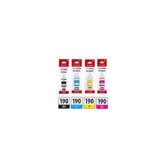 CANON - Botella de Tinta GI-190 Pack de los 4 Colores Originales