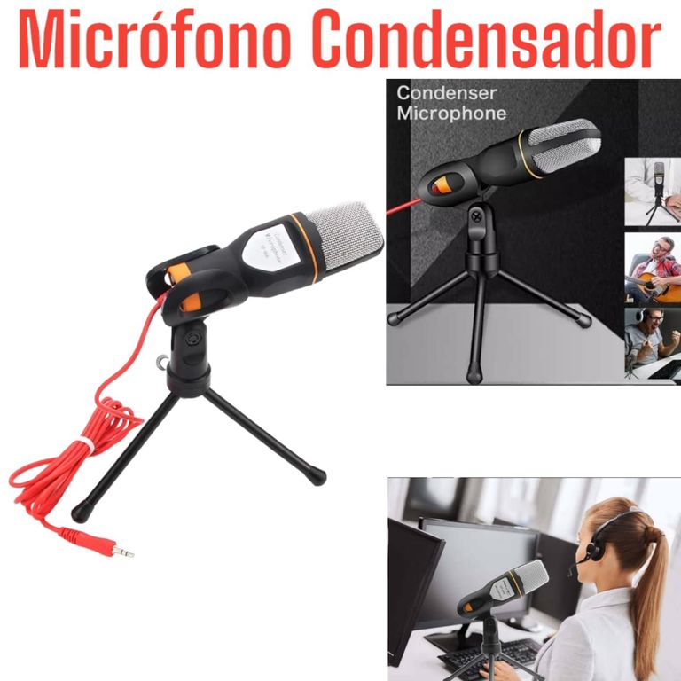 Micrófono Condensador Profesional con Trípode Incluido