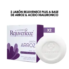 GENERICO - 2Jabón Rejuvenece Plus a base de Arroz Acido Hialuronico.