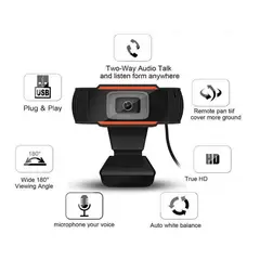 GENERICO - WEB CAM full HD 1080p para pc con micrófono - NEGRO