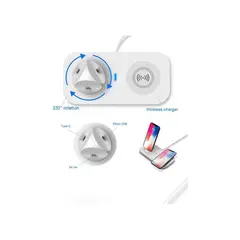 CLN TECH - Cargador inalámbrico 3 en 1 - ios y android