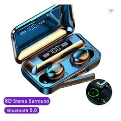 CLN TECH - Audífonos inalámbricos f9 con powerbank bluetooth v53