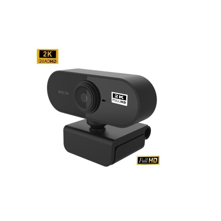 Cámara web 1920p 2k full hd con micrófono oem-negro