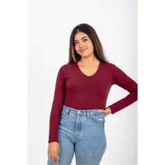 PYT - Polo Algodón Lycra Manga Larga Mujer