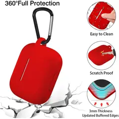 GENERICO - Case Protector de Silicona para Audífonos Airpods PRO - ROJO