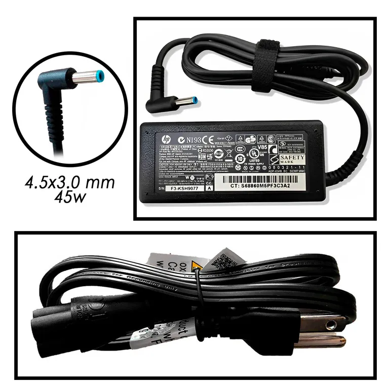 Cargador Laptop ( Punta Azul ) 19.5v - 2.31A - 45W
