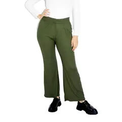 PYT - Pantalón Flare Algodón Rib Mujer