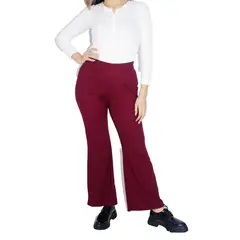 PYT - Pantalón Flare Algodón Rib Mujer