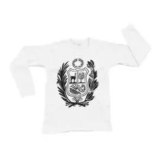 PEYITO - Polo ML Algodón Escudo Nacional Perú Niños Unisex