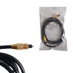 GENERICO - Cable Óptico Audio Digital De Fibra Óptica Toslink 1.5 mt Dorado