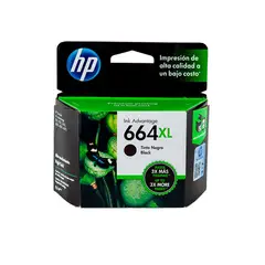 HP - Cartucho de Tinta F6V31AL 664XL Negro Original
