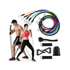 GENERICO - Set de 5 ligas resistencia elástica ejercicios pilates gym