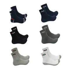 FILA - Medias Tobilleras - Pack De 6 Pares