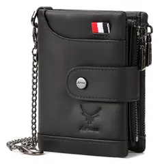 Armuz - Billetera de Cuero Vacuno NOVI AR03 con RFID y Cadena