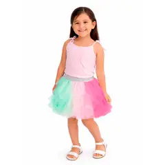 TIFANTI - Falda de Tul de colores Niña Sirena