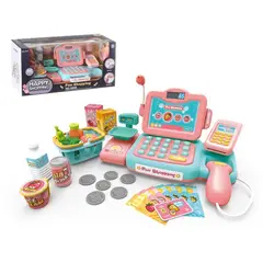 PEQUEÑAS TRAVESURAS - Caja Registradora Rosa Con Escaner Y Sonidos + 24 Accesorios