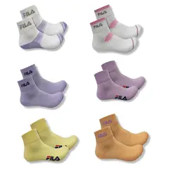 FILA - Medias Tobilleras Dama - Pack de 6 Pares