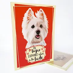 QALA DISEÑO - Cuadro Decorativo - - Perro Westie - 30x225 cms West High