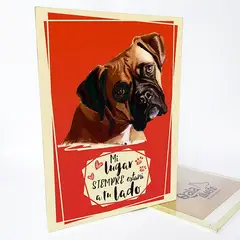 QALA DISEÑO - Cuadro Decorativo - - Perro Boxer - 30x225 cms