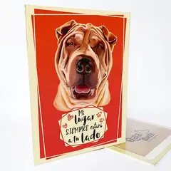 QALA DISEÑO - Cuadro Decorativo - - Perro Shar Pei - 30x225 cms