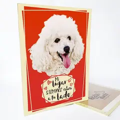 QALA DISEÑO - Cuadro Decorativo - - Perro Poodle B - 30x225 cms