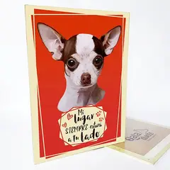 QALA DISEÑO - Cuadro Decorativo - - Perro Chihuahua B - 30x225 cms