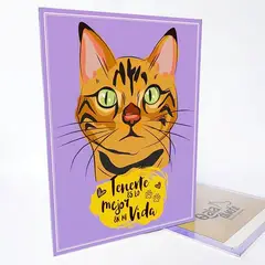 QALA DISEÑO - Cuadro Decorativo - - Gato Atigrado - 30x225 cms