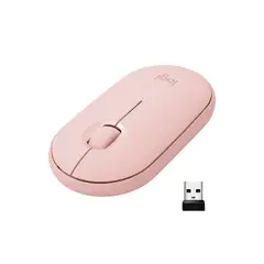 LOGITECH - Mouse Bluetooh Inalámbrico Ergonomico Pebble Pink Confort