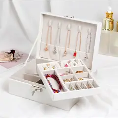 INSPIRA MARKET - Joyero Cofre de Accesorios cuadrado cuero