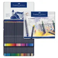 FABER-CASTELL - Colores Goldfaber x48 Estuche de Metal