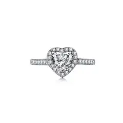 CLEO JOYAS & ACCESORIOS - Anillo promesa divine corazon circones plata