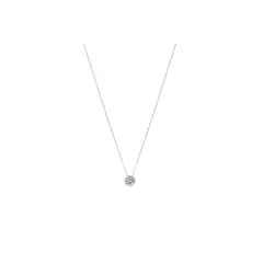 CLEO JOYAS & ACCESORIOS - Collar punto de luz cristal plata mujer